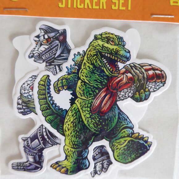 NEW GODZILLA MECHAGODZILLA MOTHRA JAPAN KAIJU MONSTERS VINYL DECAL STICKER LOT - Picture 2 of 6